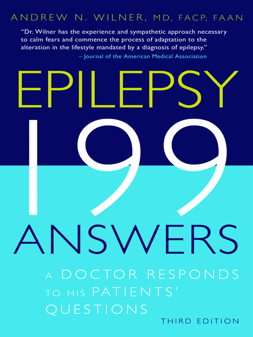 Title details for Epilepsy, 199 Answers by Andrew N. Wilner - Wait list